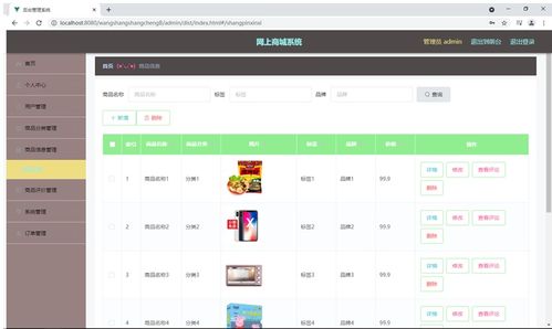java项目之网上商城系统设计与实现 源码 文档