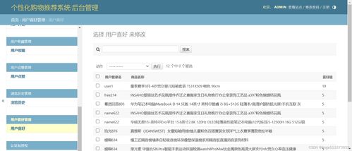python django mysql开发个性化购物推荐系统 使用基于用户的协同过滤推荐算法 在线购物商城 网上商城推荐系统 可视化数据分析 热点推荐 相关推荐 开发教程步骤